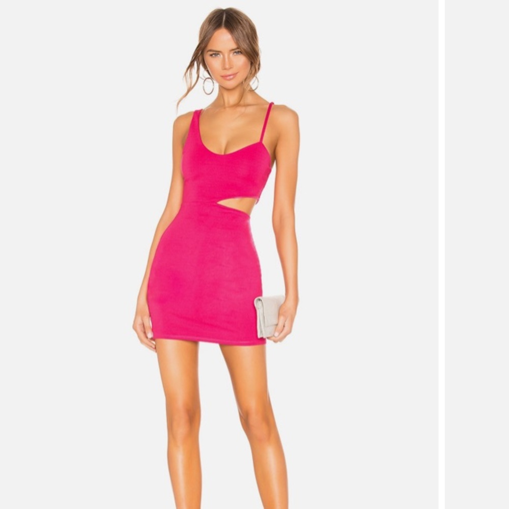 Hours hot pink mini dress